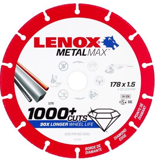 Kotouč diamantový řezný Metalmax Lenox - AG 178x22,2x1,5mm