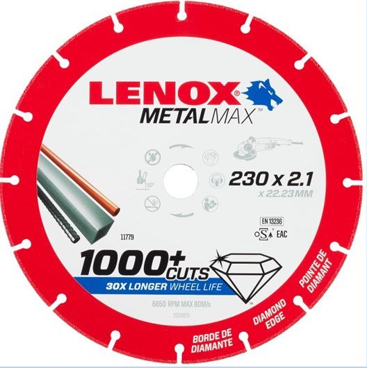 Kotouč diamantový řezný Metalmax Lenox - AG 230x22,2x2,1mm