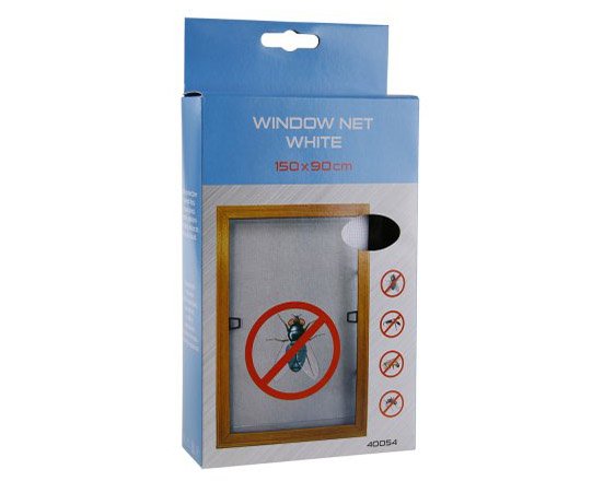 Síť okenní proti hmyzu bílá samolepicí - 150x130cm