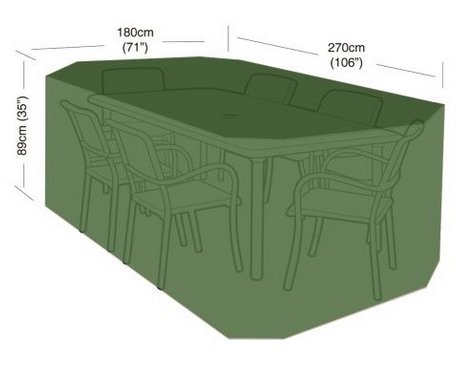 Plachta krycí na zahradní nábytek - stůl + 6 židlí