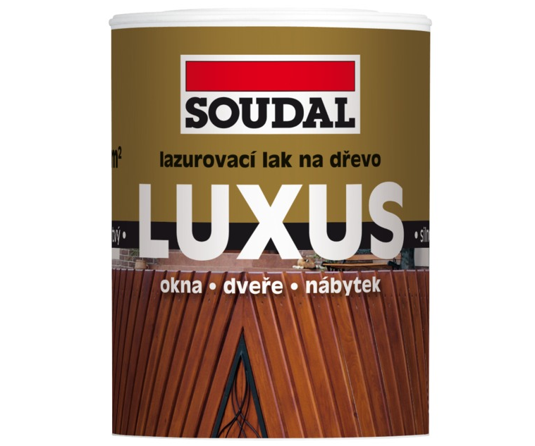 Lak lazurovací LUXUS Soudal - kaštan 0.75l