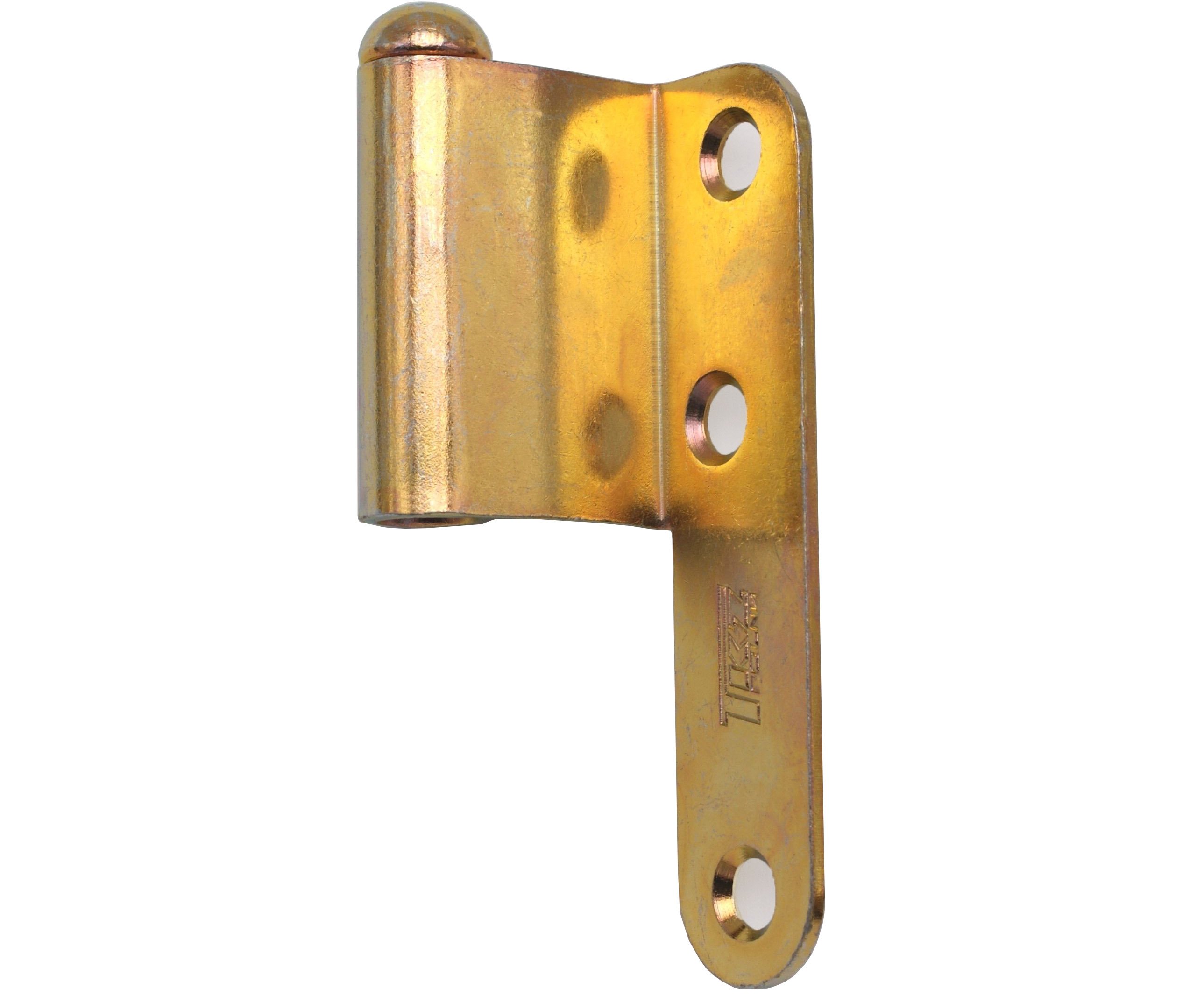 Závěs dveřní lomený VD JP5 - pravý žlutý zinek