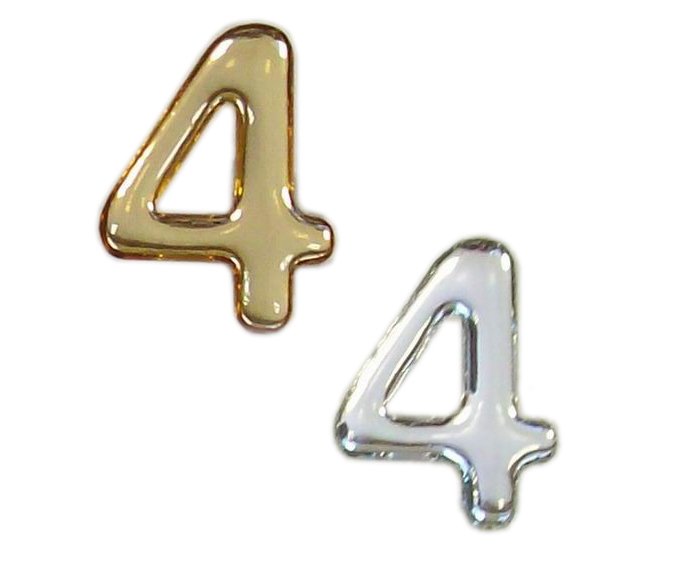 Číslice domovní logoprint samolepicí - "5" stříbrná 53mm C53