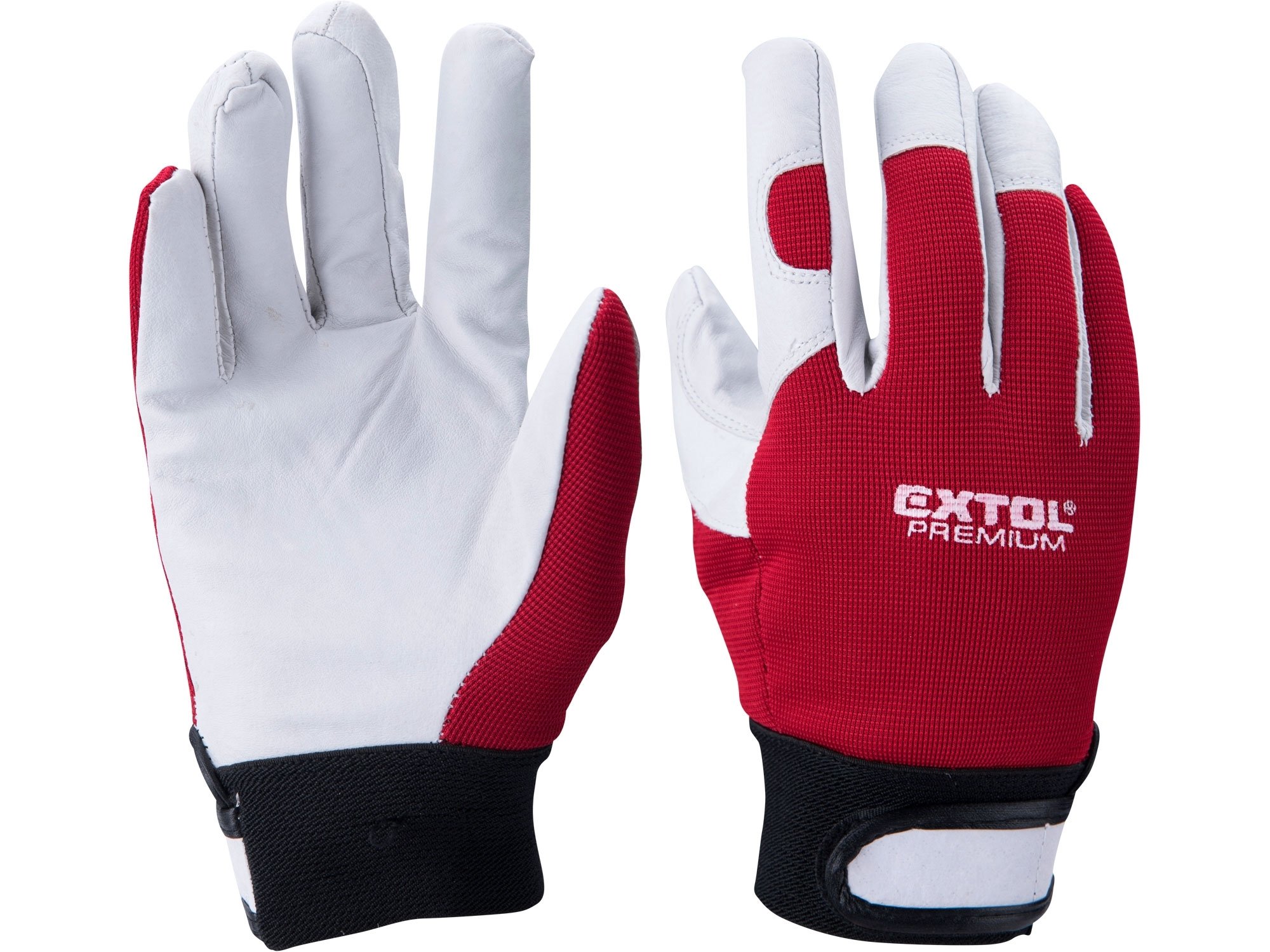 Pracovní rukavice kožené se spandexem Extol Premium - 10"