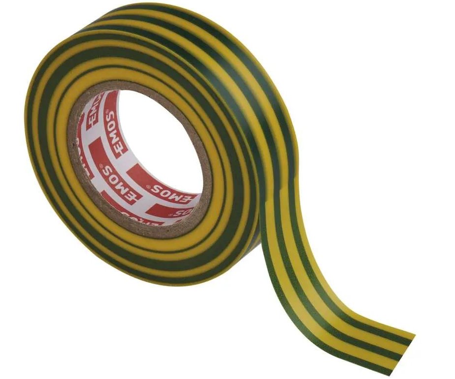Páska izolační PVC 19mm/20m - zeleno/žlutá
