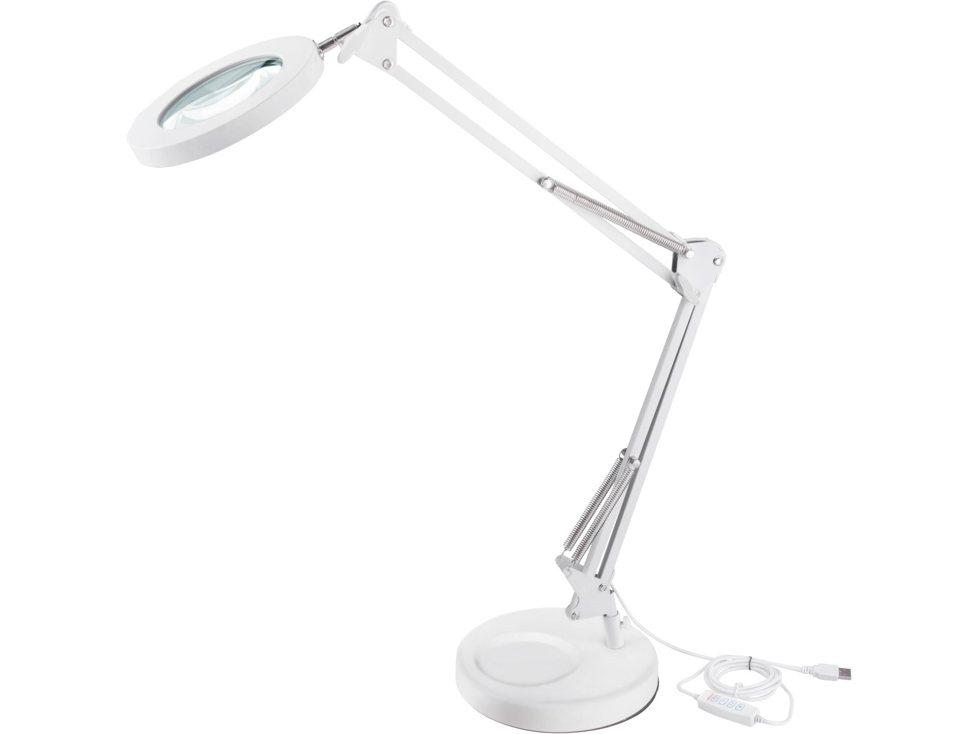 Lupa stolní s LED osvětlením USB 5x 1300lm Extol Light - 43161 bílá