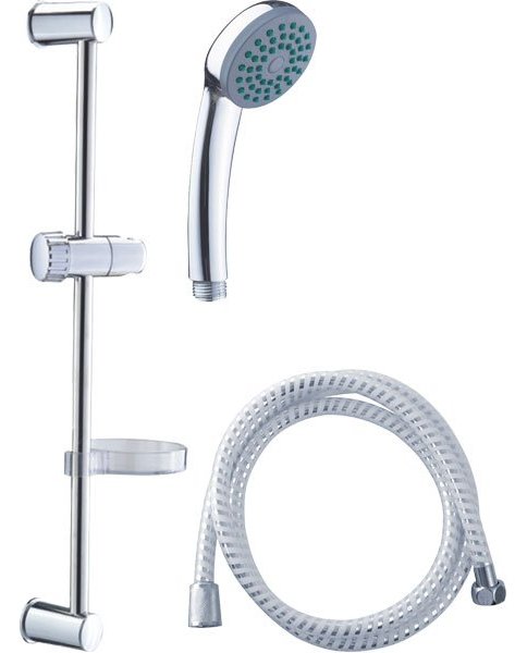 VIKING sada sprchová velká, 1funkční hlavice, držák na sprchu, hadice 150cm, držák na mýdlo, tyč, VIKING(630305)