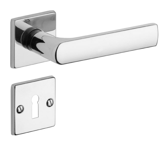 Rostex 804 rozetové dveřní kování - klika-klika pro klíč Bílá