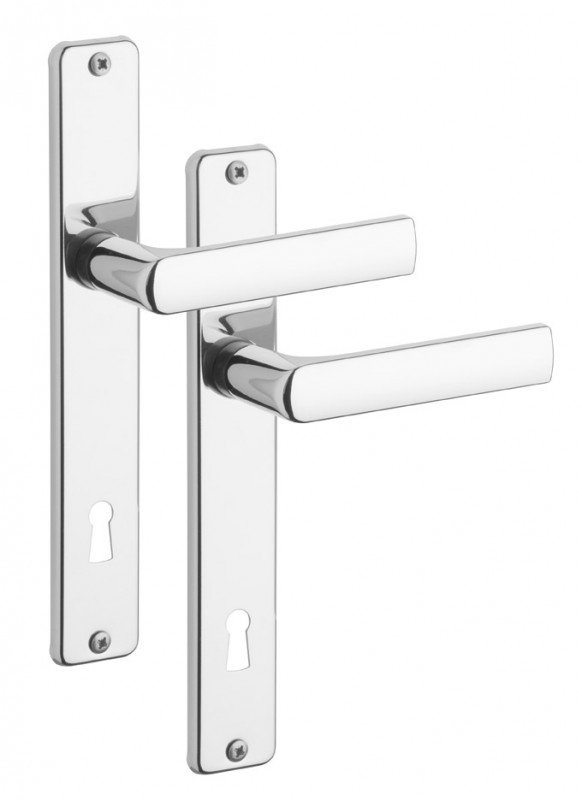 Rostex 804 štítové dveřní kování - klika-klika pro klíč 72mm Bílá
