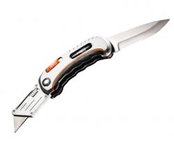Nůž zavírací 2v1 trapézové ostří Neo Tools 63-710