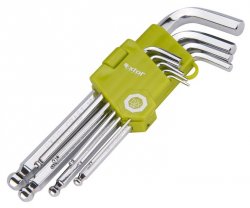Sada imbus klíčů s kuličkou 9ks 1.5-10mm Extol Craft 66001