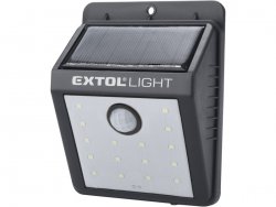 Reflektor LED solární s čidlem 120lm Extol Light 43130