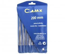 Sada jehlových pilníků s držadlem 200/2 6dílná Ajax