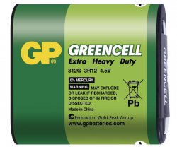 Baterie GP Greencell 3R12 4,5V (plochá)