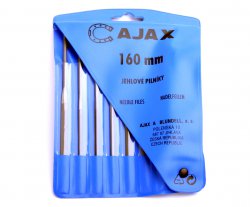Sada jehlových pilníků s držadlem 160/2 6dílná Ajax