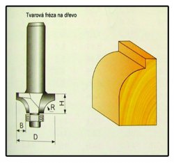Fréza tvarová do dřeva F16